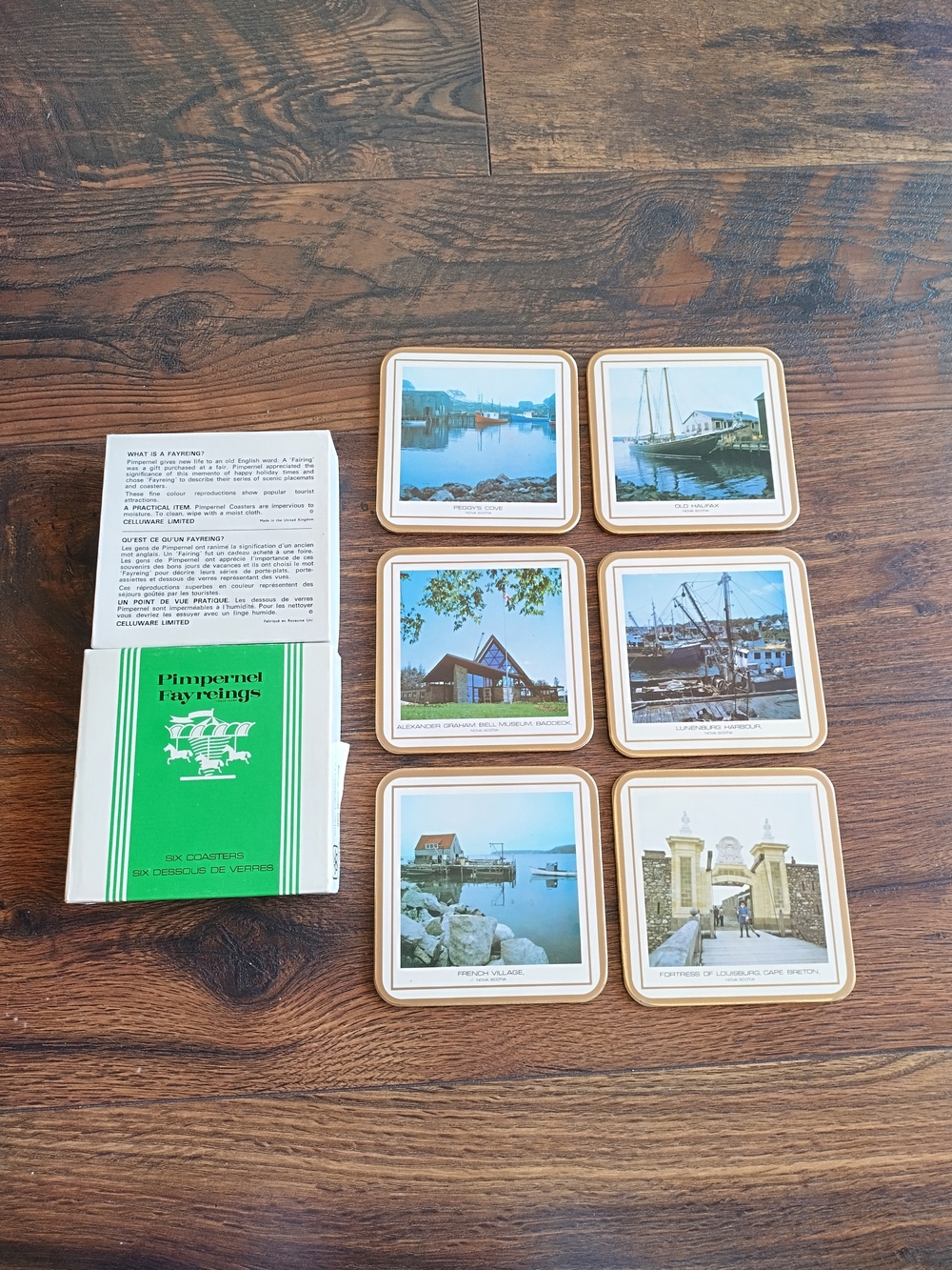 Vintage Set Of 6 Pimpernel "Nova Scotia" Coasters W/ Box. England